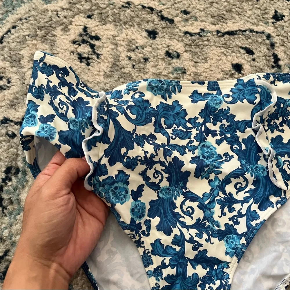 New Summersalt x Mestiza The Ruffle High Leg High Rise Bikini Bottom Size 10
